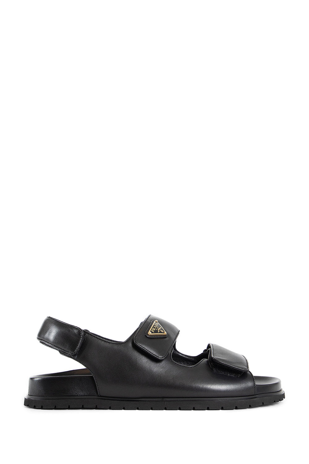 PRADA WOMAN BLACK SANDALS & SLIDES