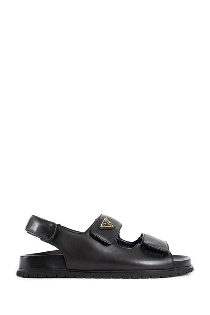 PRADA WOMAN BLACK SANDALS & SLIDES