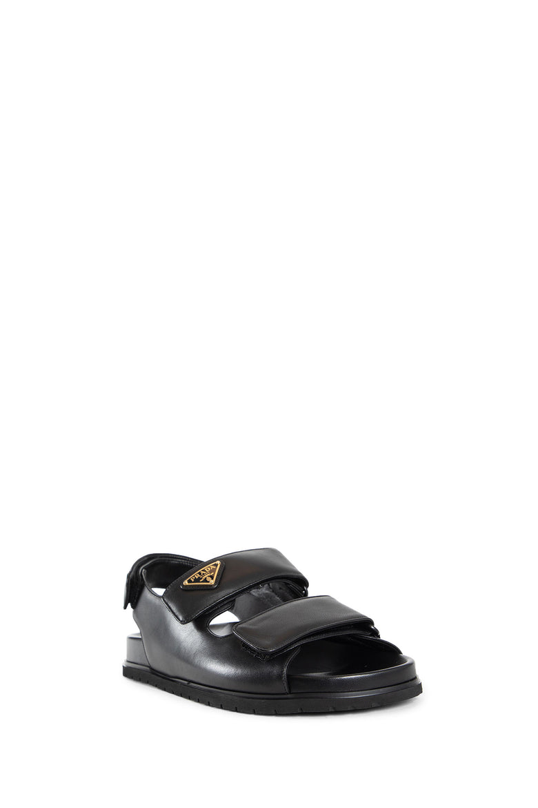 PRADA WOMAN BLACK SANDALS & SLIDES