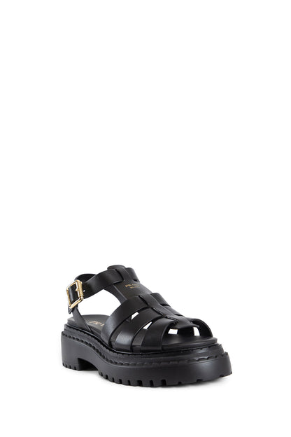 PRADA WOMAN BLACK SANDALS & SLIDES