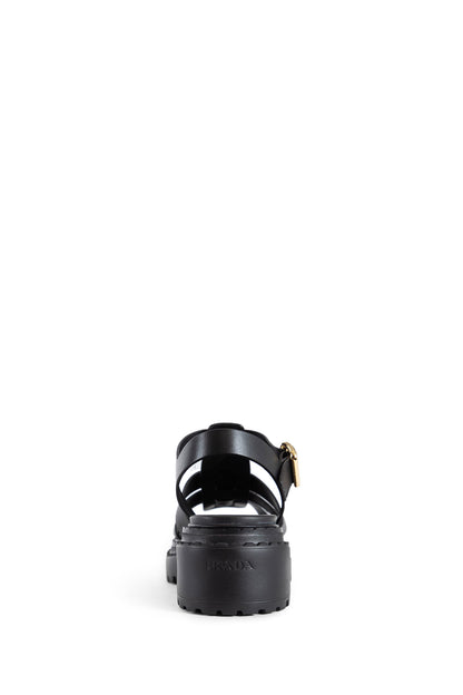 PRADA WOMAN BLACK SANDALS & SLIDES