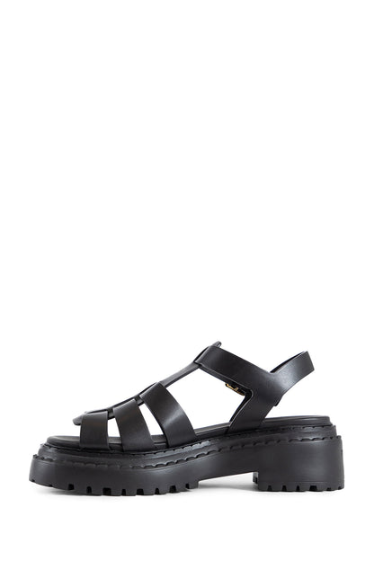 PRADA WOMAN BLACK SANDALS & SLIDES