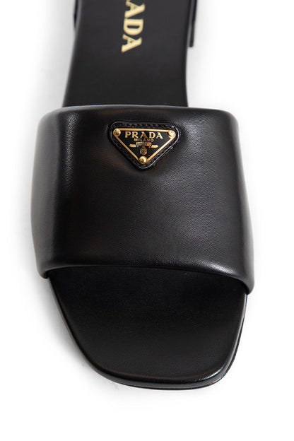 PRADA WOMAN BLACK SANDALS & SLIDES