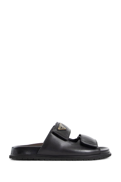 PRADA WOMAN BLACK SANDALS & SLIDES