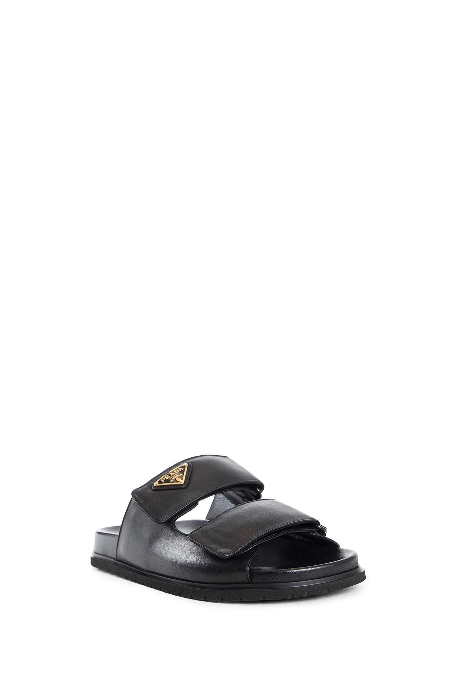 PRADA WOMAN BLACK SANDALS & SLIDES