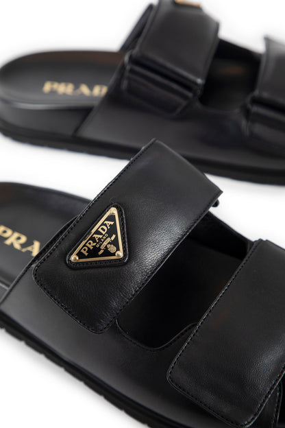 PRADA WOMAN BLACK SANDALS & SLIDES