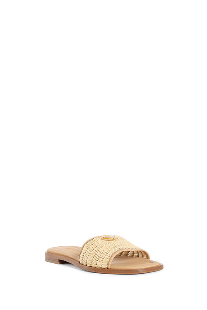 PRADA WOMAN BEIGE SANDALS & SLIDES