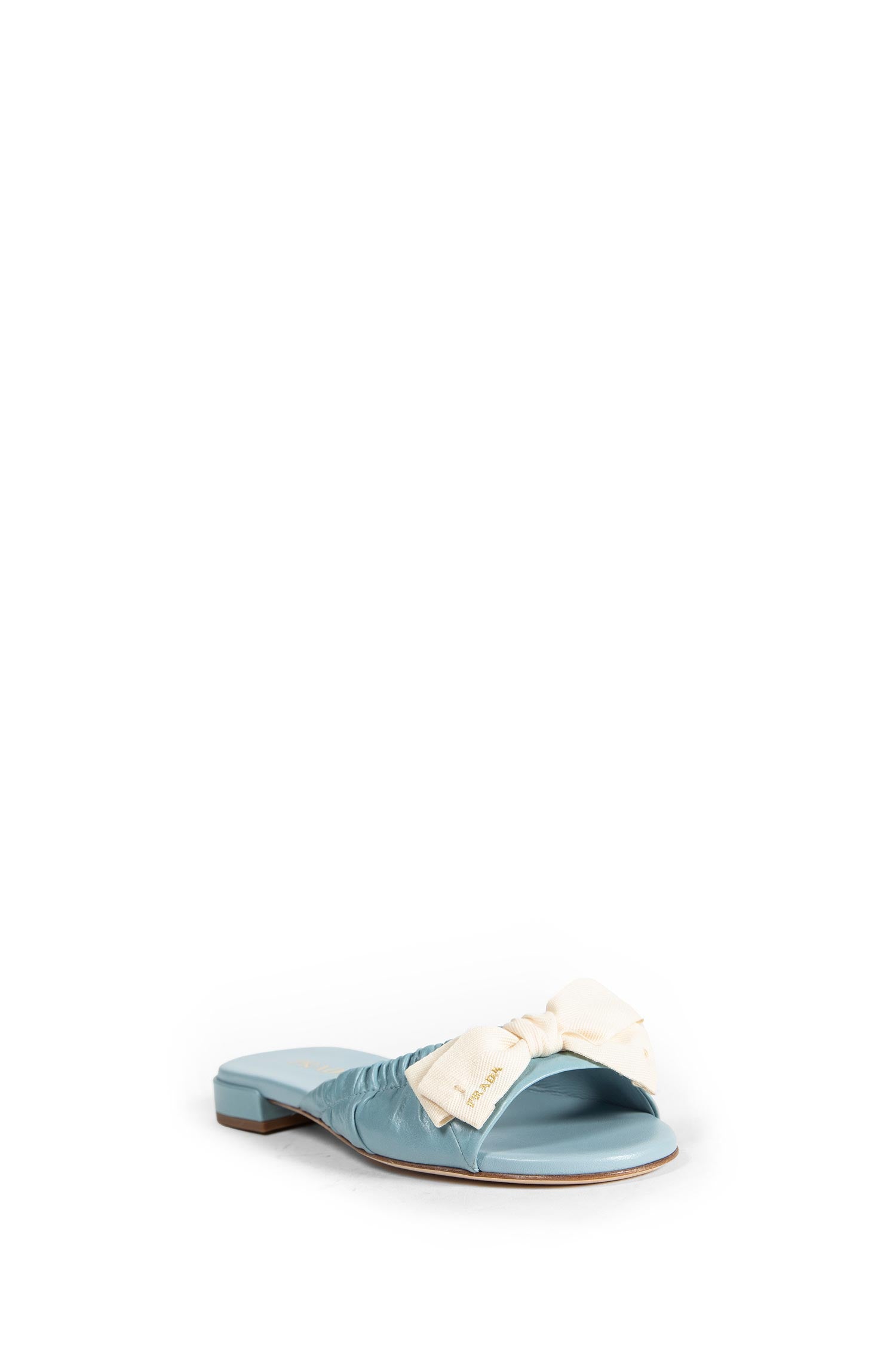 Leather Bow Embellished Sandals