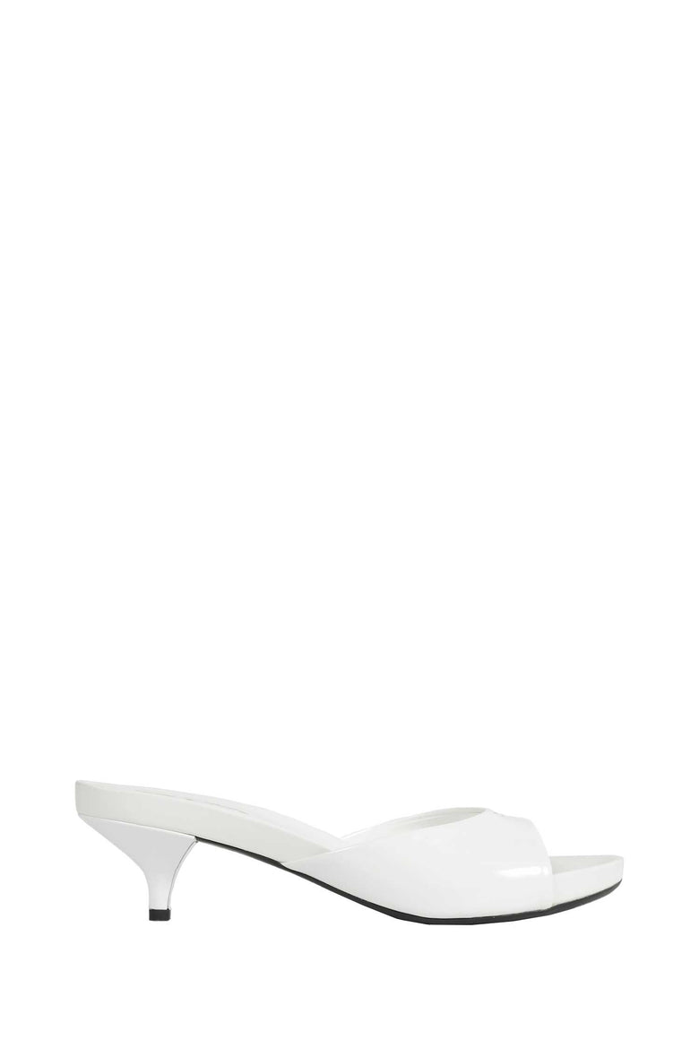 PRADA Patent Leather Kitten Heel Sandals woman