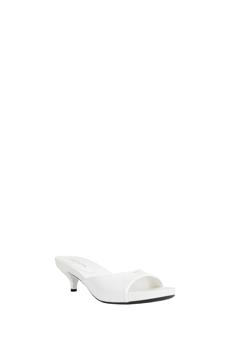 PRADA Patent Leather Kitten Heel Sandals woman