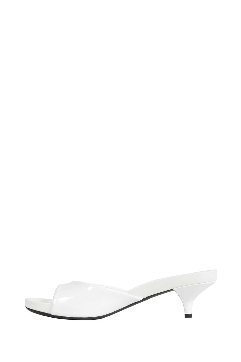 PRADA Patent Leather Kitten Heel Sandals woman