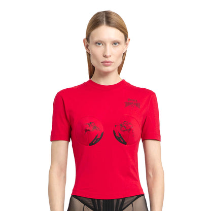 DILARA FINDIKOGLU WOMAN RED T-SHIRTS & TANK TOPS