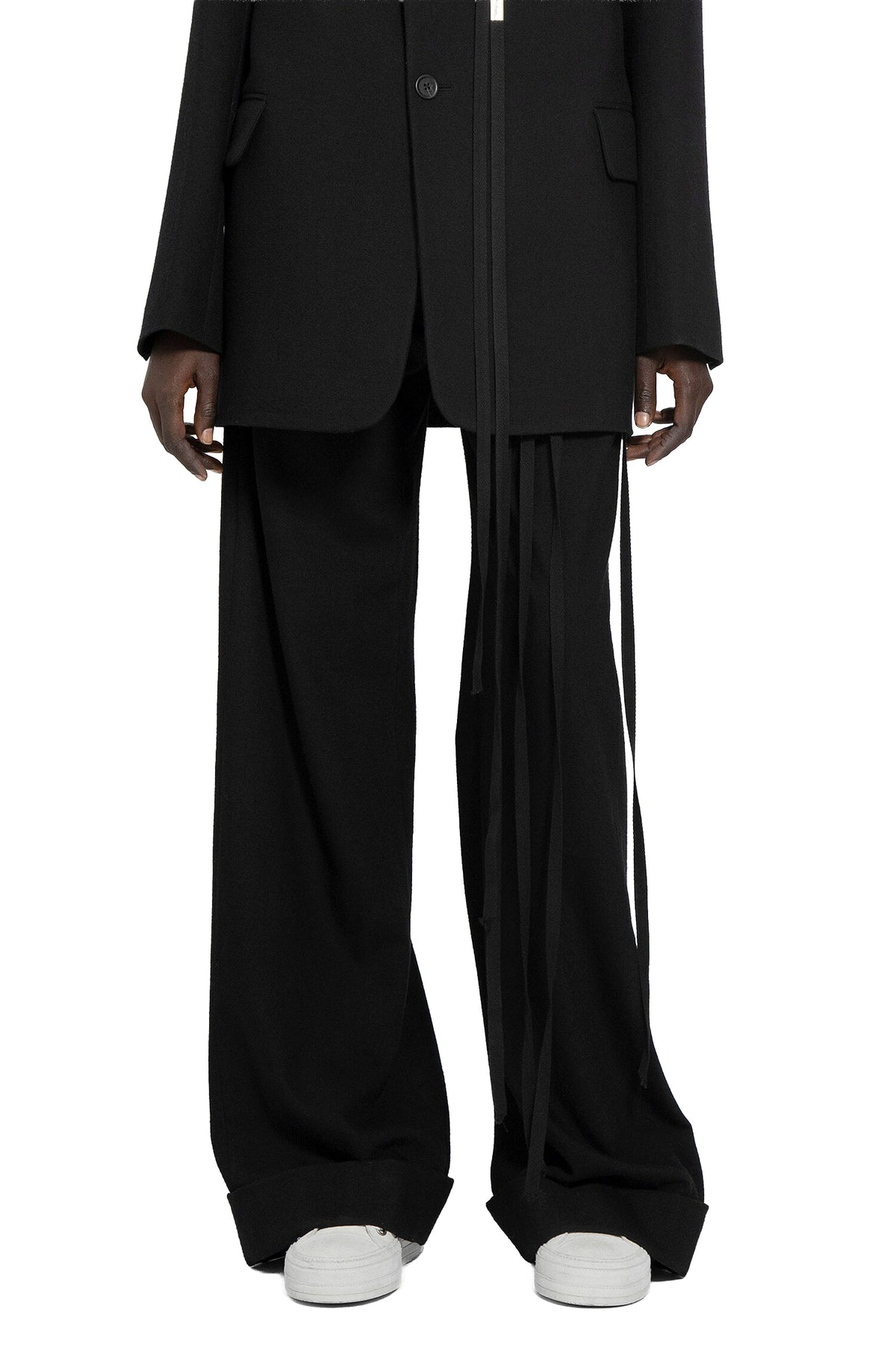 ANN DEMEULEMEESTER BELINDA LOOSE FIT TROUSERS BRUSHED WOOL woman