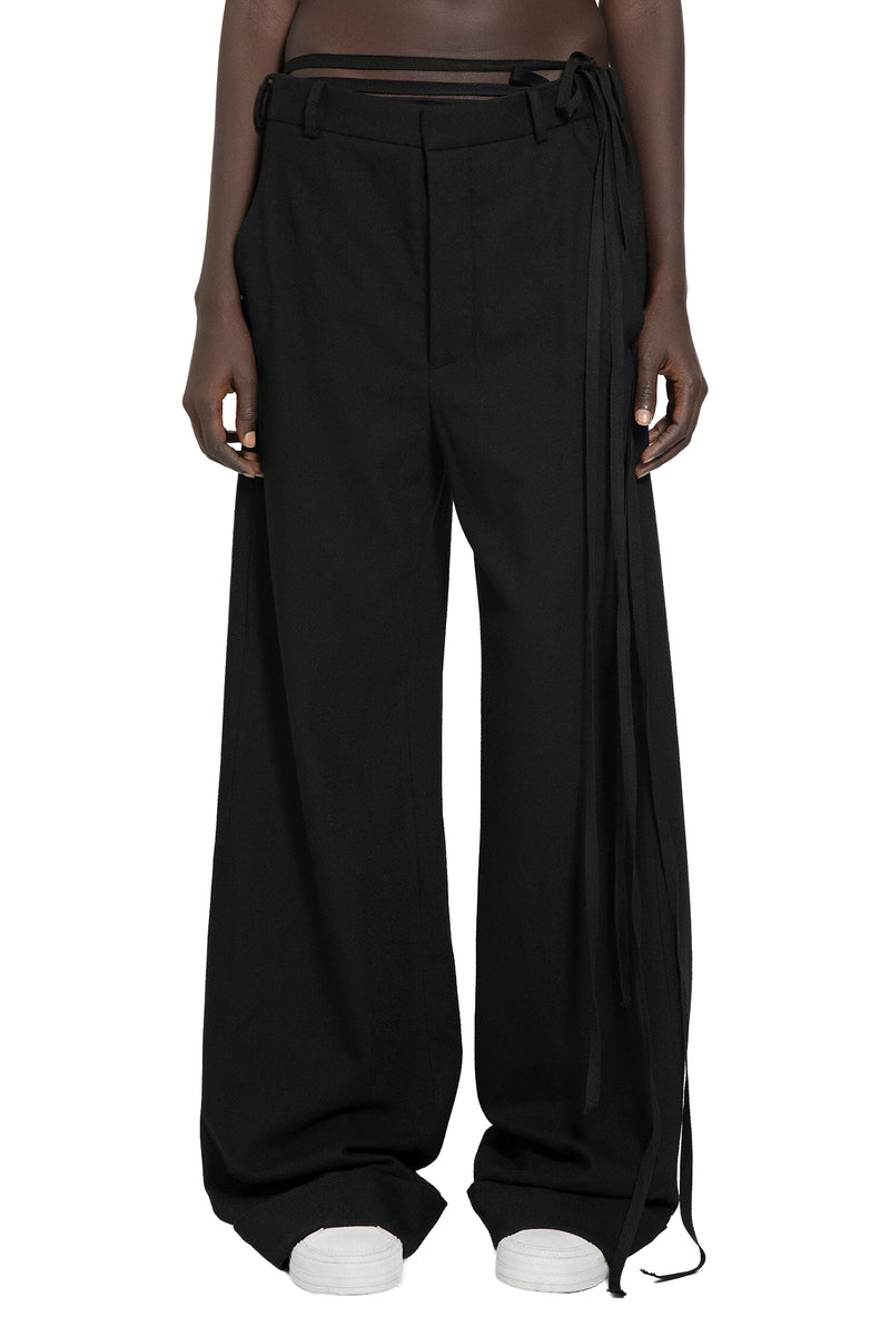 ANN DEMEULEMEESTER BELINDA LOOSE FIT TROUSERS BRUSHED WOOL woman