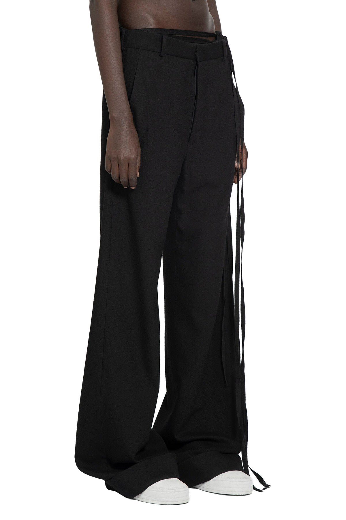 ANN DEMEULEMEESTER BELINDA LOOSE FIT TROUSERS BRUSHED WOOL woman