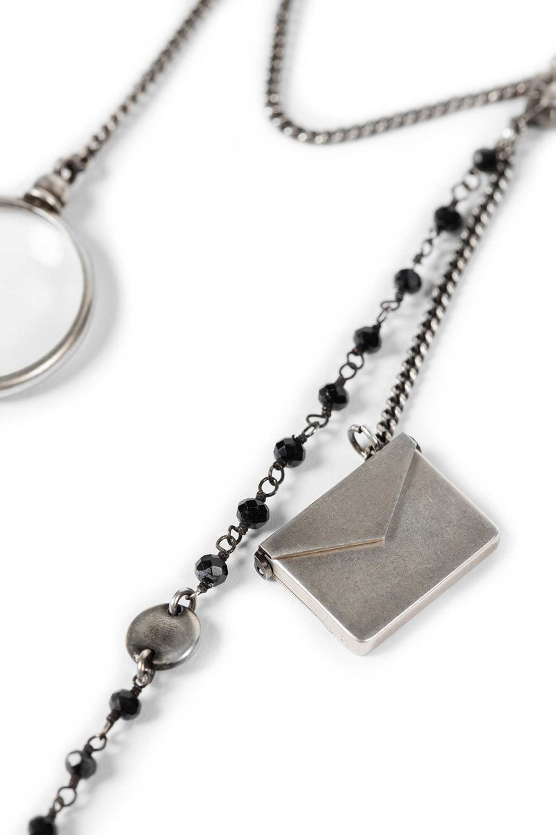 ANN DEMEULEMEESTER Afsar Beaded Necklace with Feathers woman