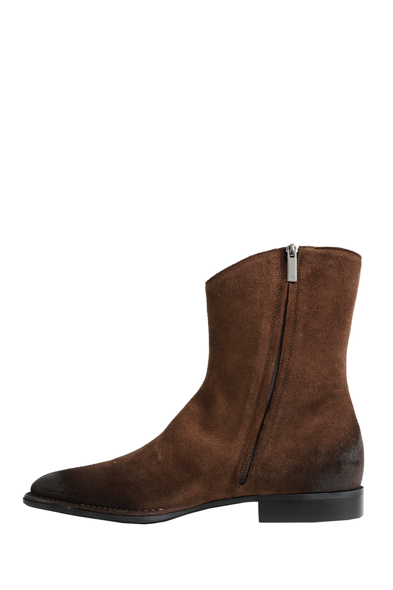 EMPORIO ARMANI Oiled Suede Boots man