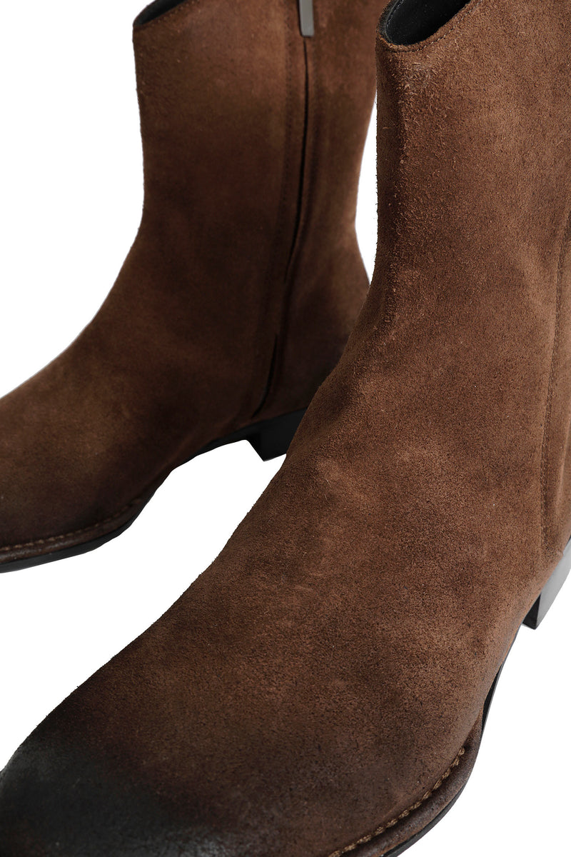 EMPORIO ARMANI Oiled Suede Boots man