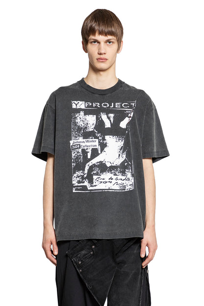 Antonioli Y/PROJECT MAN BLACK T-SHIRTS & TANK TOPS