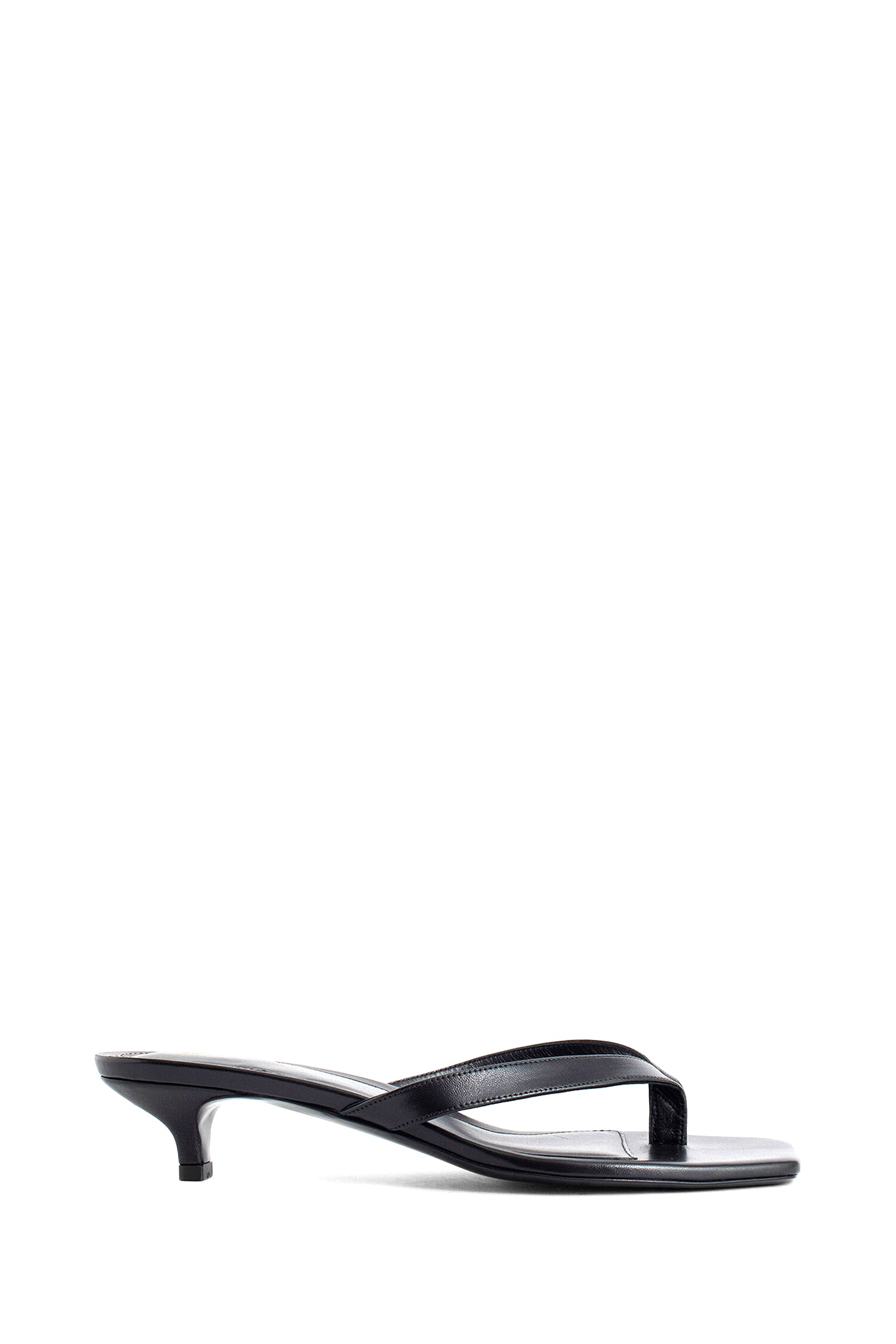 Leather Heeled Flip Flops