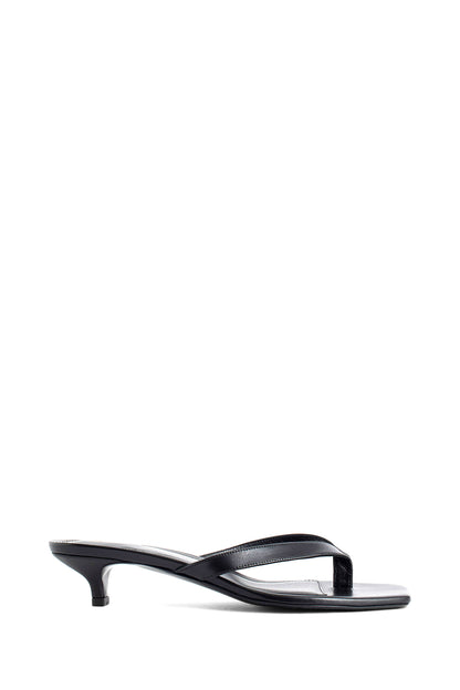 Leather Heeled Flip Flops