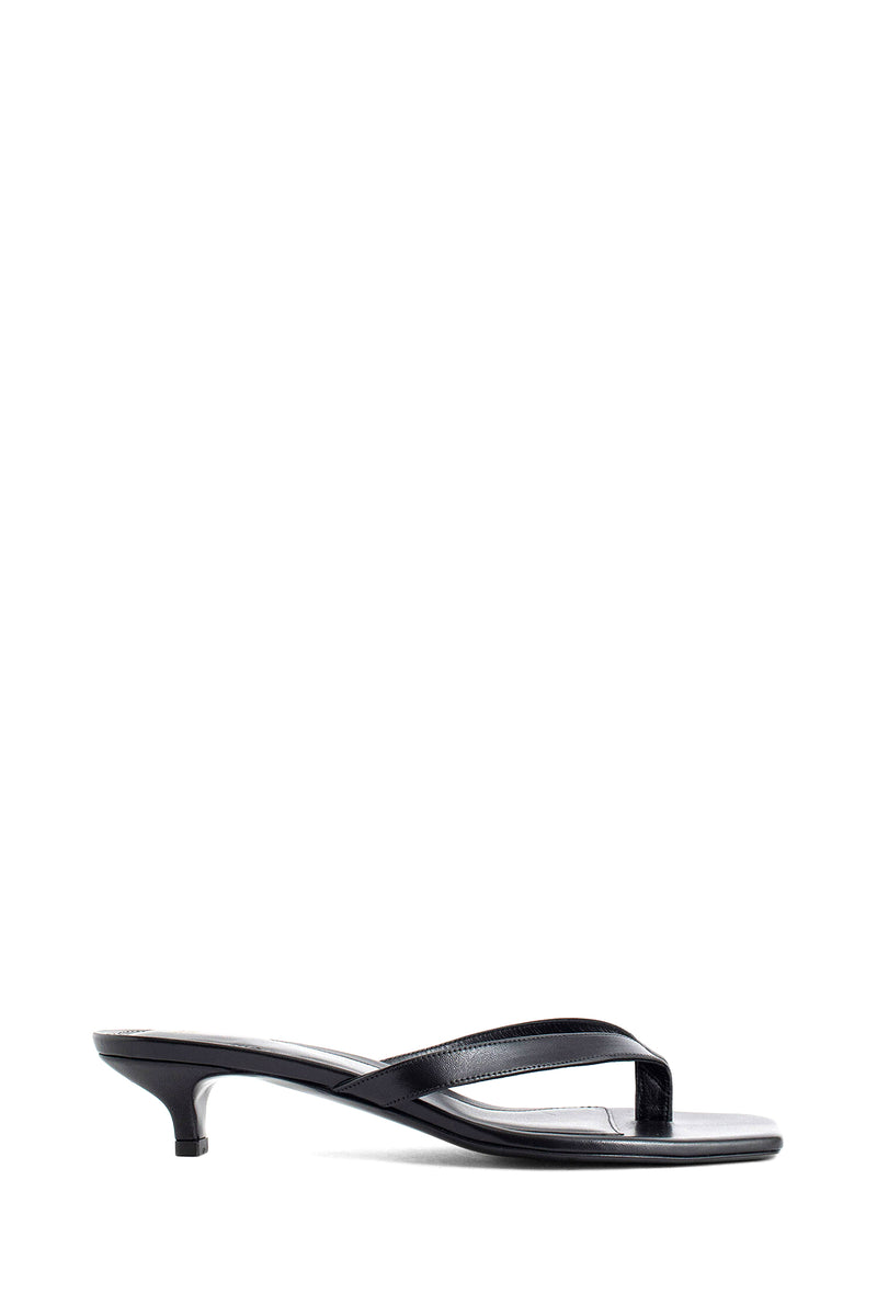TOTEME Leather Heeled Flip Flops woman