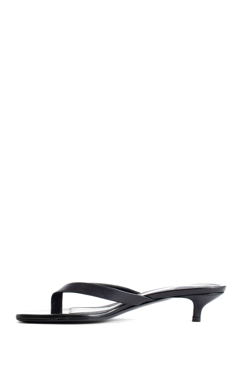 TOTEME Leather Heeled Flip Flops woman