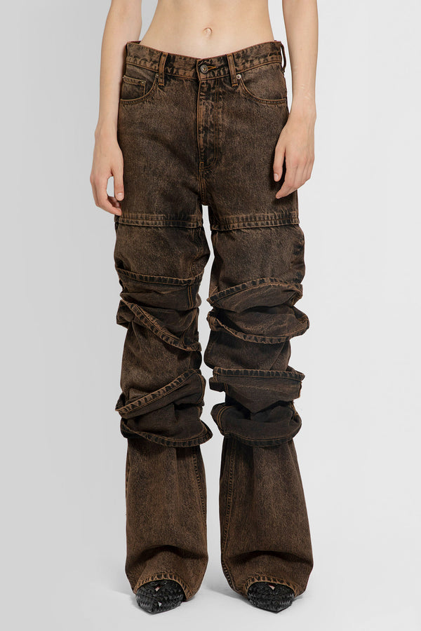 Y/PROJECT WOMAN BROWN JEANS