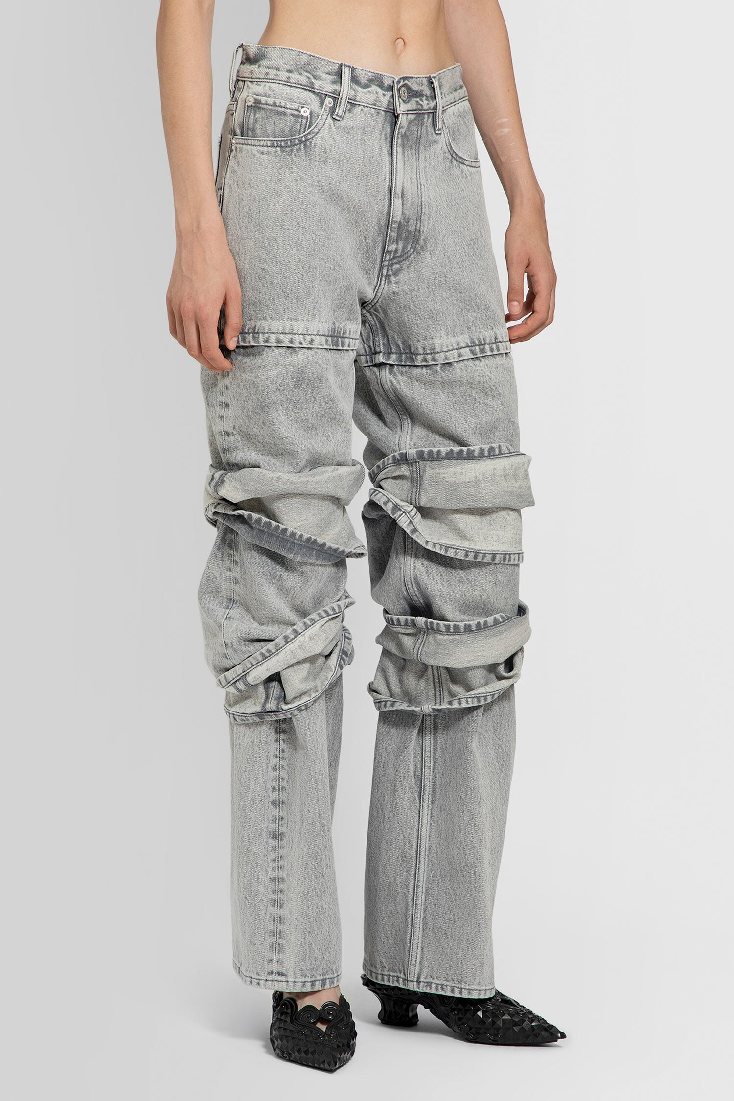 Y/PROJECT WOMAN GREY JEANS