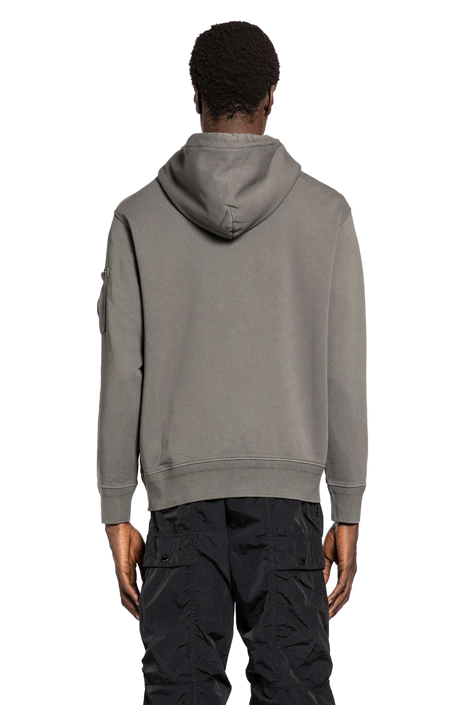Cotton Diagonal Fleece Hoodie