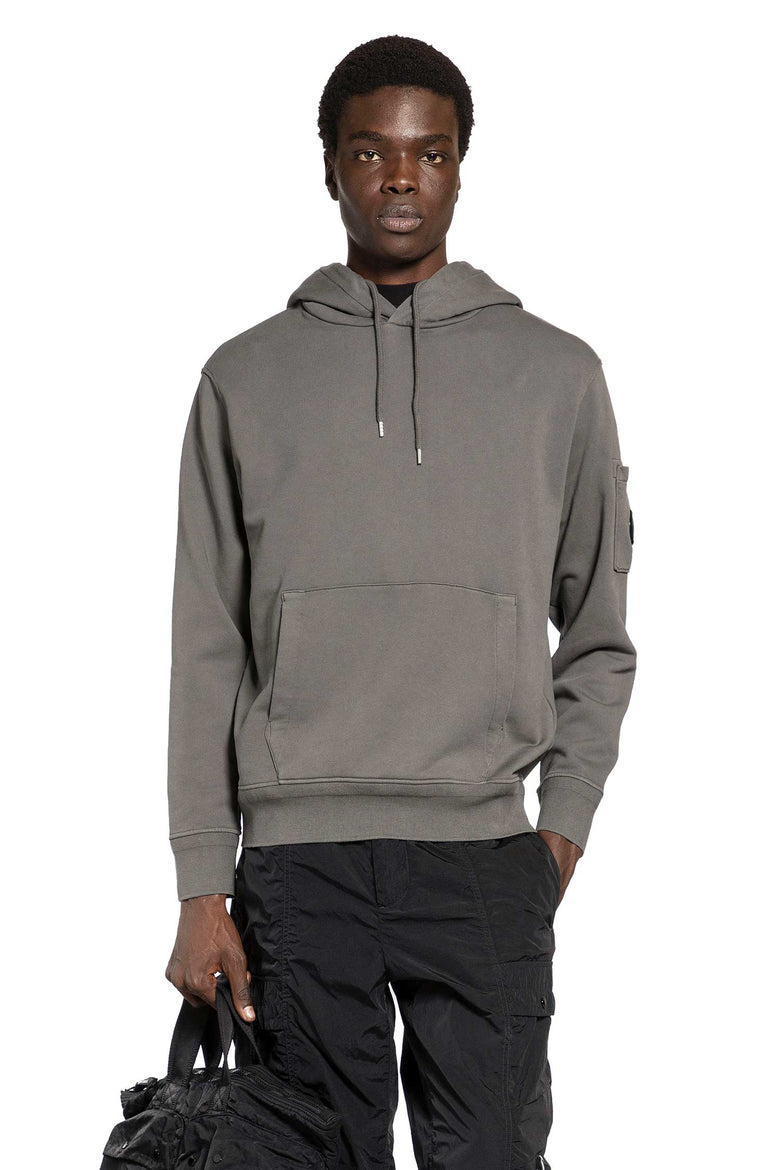 C.P. COMPANY Cotton Diagonal Fleece Hoodie man