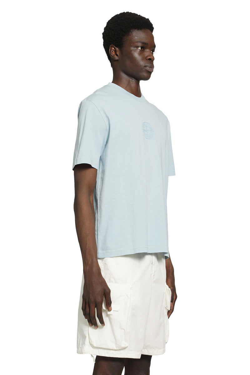 STONE ISLAND Logo Print Jersey T-Shirt man