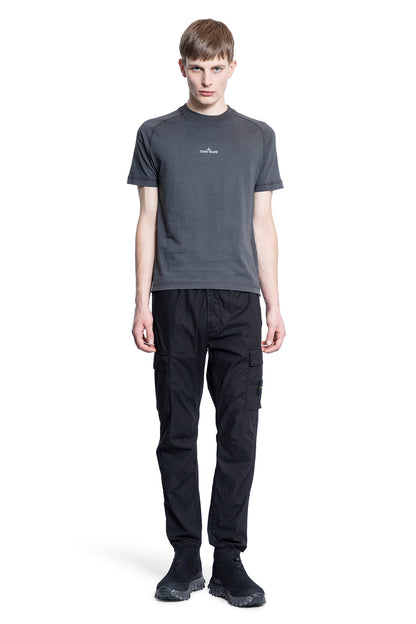 STONE ISLAND MAN GREY T-SHIRTS & TANK TOPS