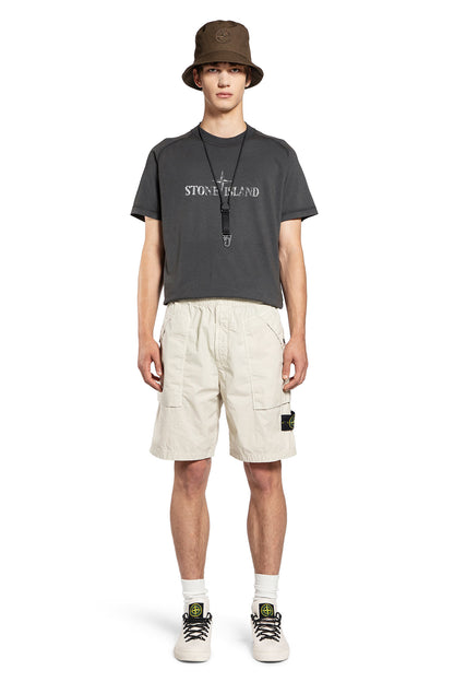 STONE ISLAND MAN GREY T-SHIRTS & TANK TOPS