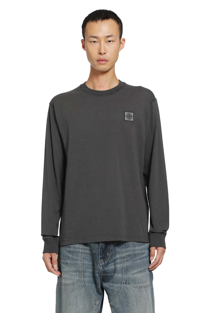 STONE ISLAND 2100025 Cotton Jersey 'Fissato' Effect LS T-Shirt man