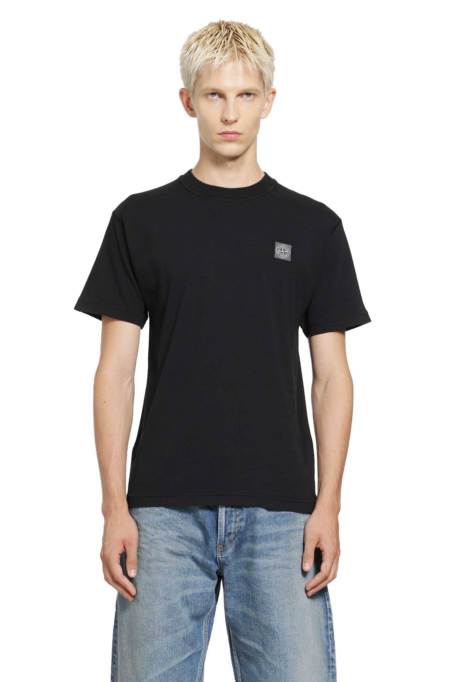 STONE ISLAND 2100026 Organic Cotton Jersey Fissato Effect man