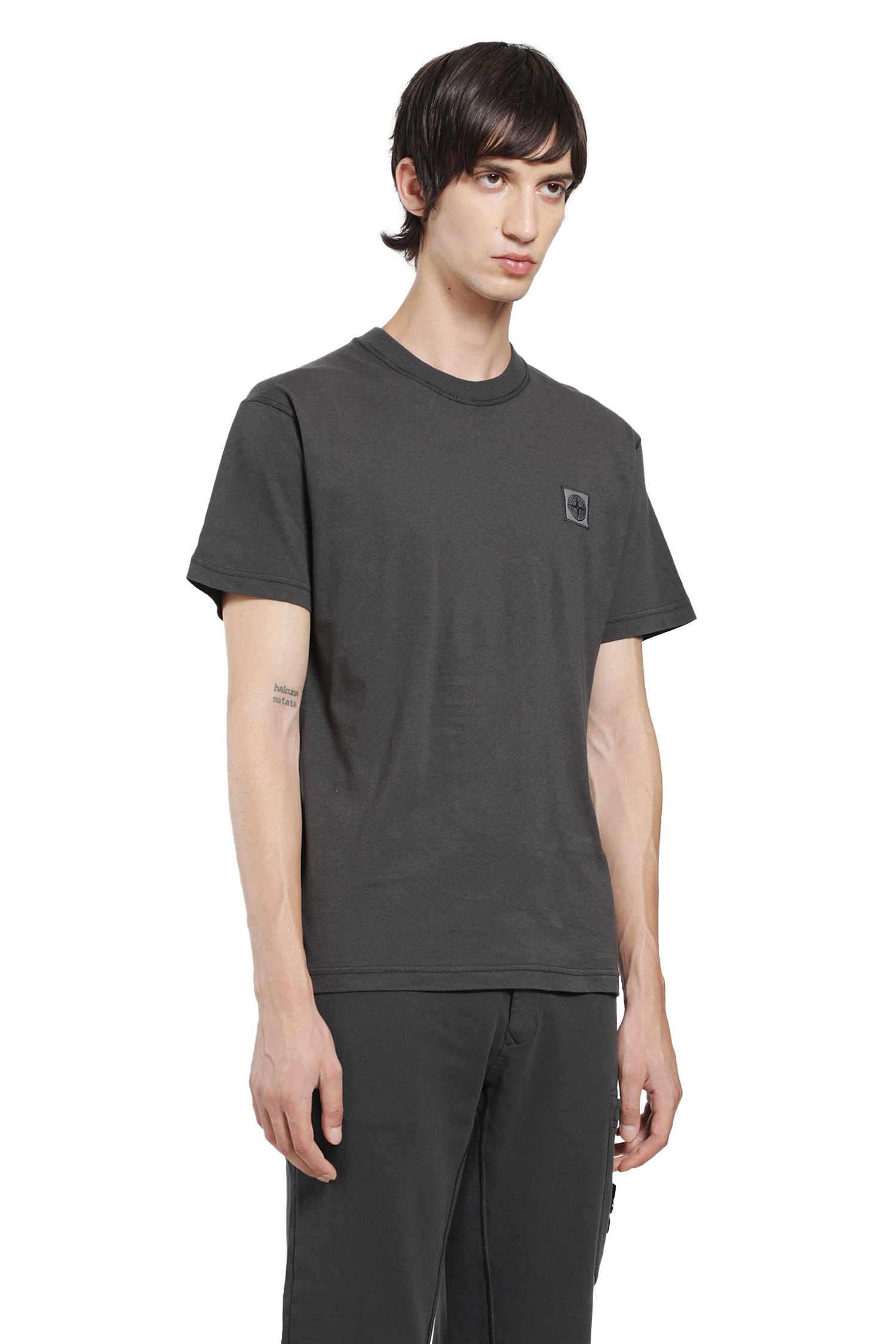 2100026 Cotton Jersey 'Fissato' Effect T-Shirt