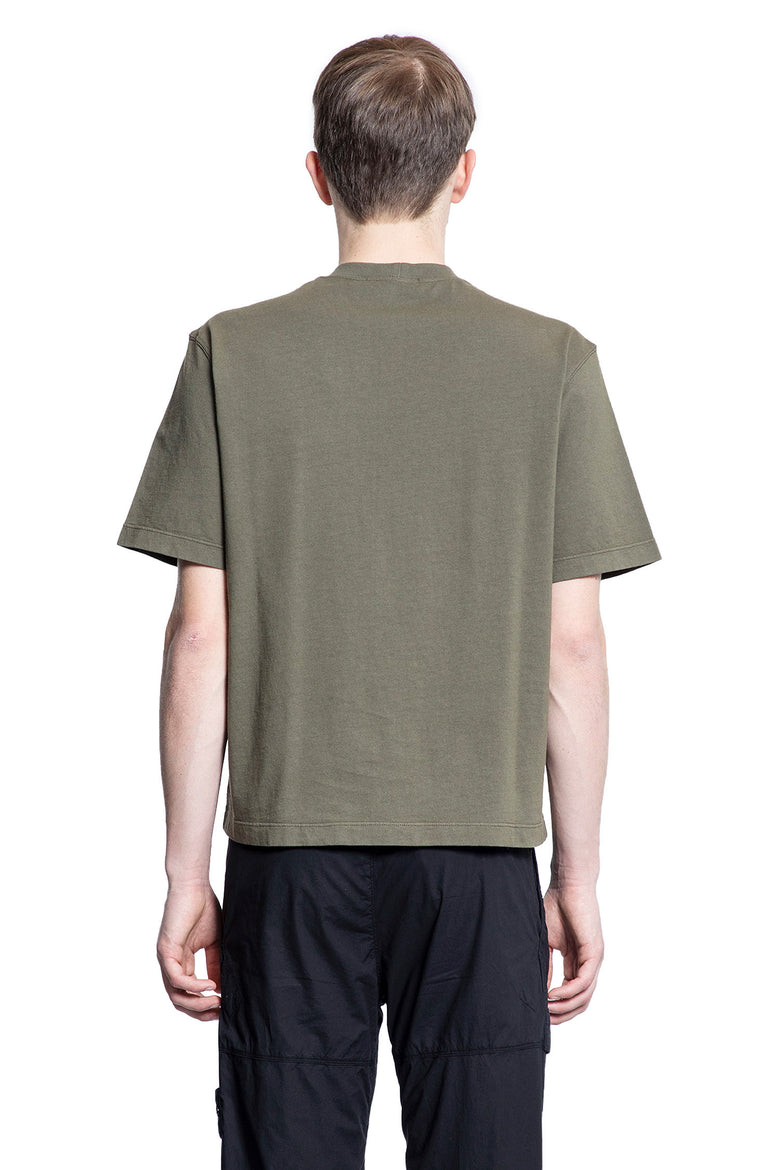 STONE ISLAND MAN GREEN T-SHIRTS & TANK TOPS