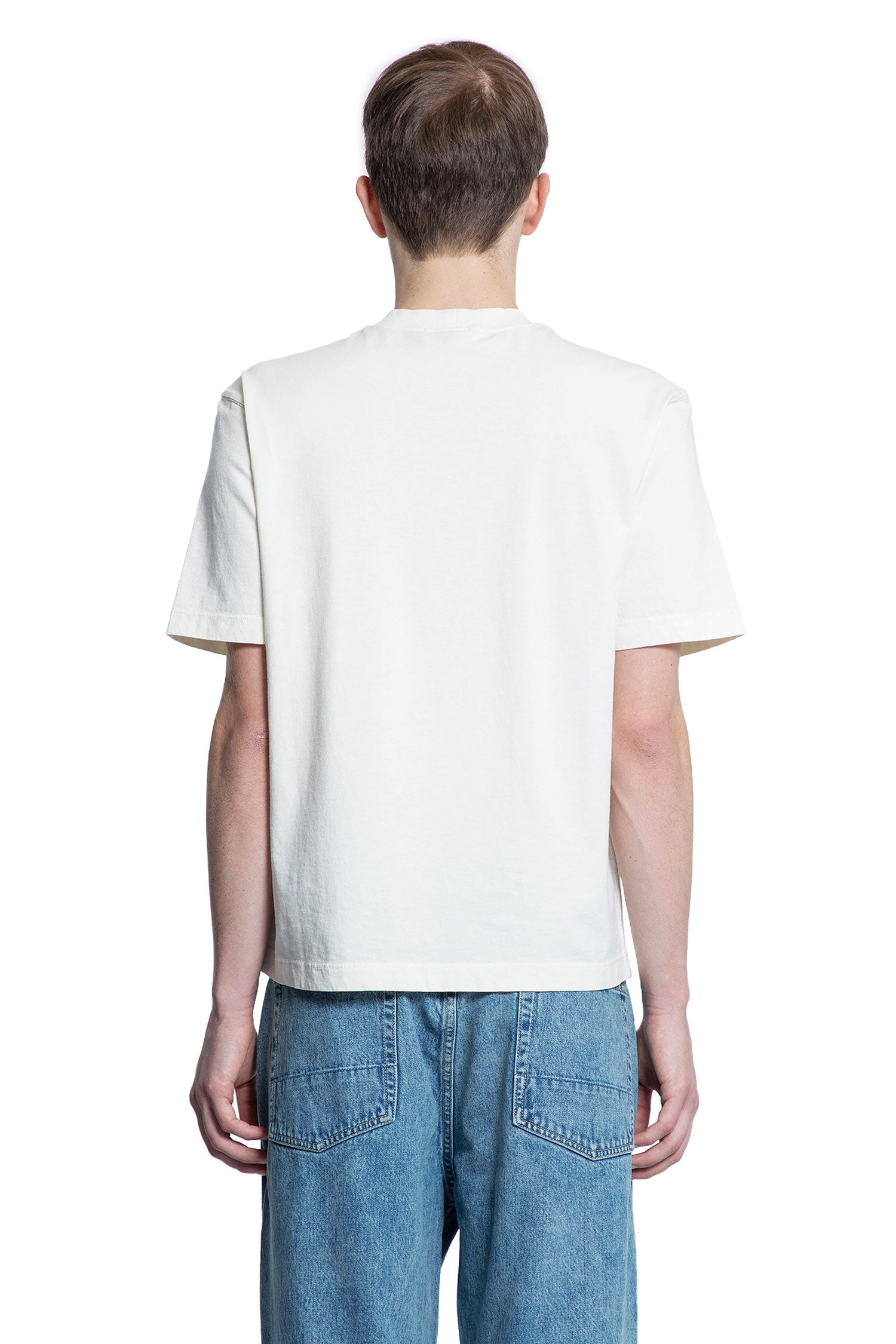 STONE ISLAND MAN WHITE T-SHIRTS & TANK TOPS