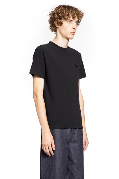 STONE ISLAND MAN BLACK T-SHIRTS & TANK TOPS