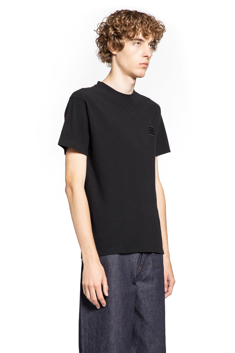STONE ISLAND MAN BLACK T-SHIRTS & TANK TOPS