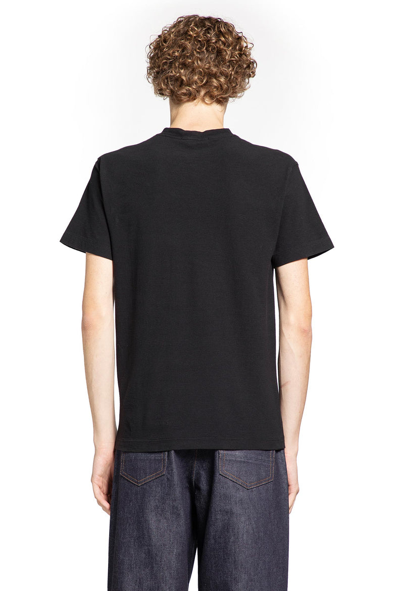 STONE ISLAND MAN BLACK T-SHIRTS & TANK TOPS