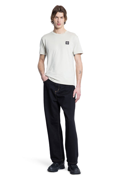 STONE ISLAND MAN OFF-WHITE T-SHIRTS & TANK TOPS