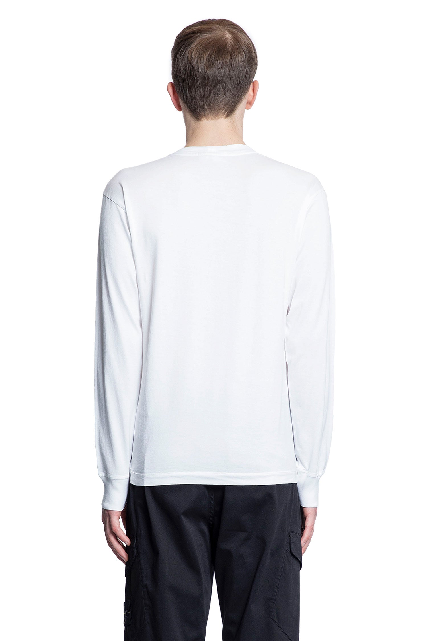 STONE ISLAND MAN WHITE T-SHIRTS & TANK TOPS