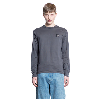 STONE ISLAND MAN GREY T-SHIRTS & TANK TOPS