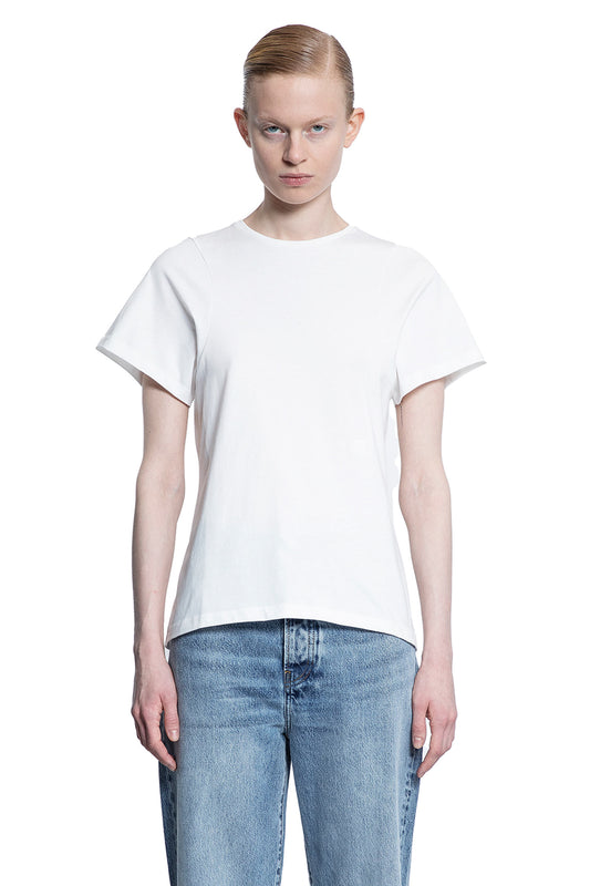 TOTEME WOMAN OFF-WHITE T-SHIRTS & TANK TOPS