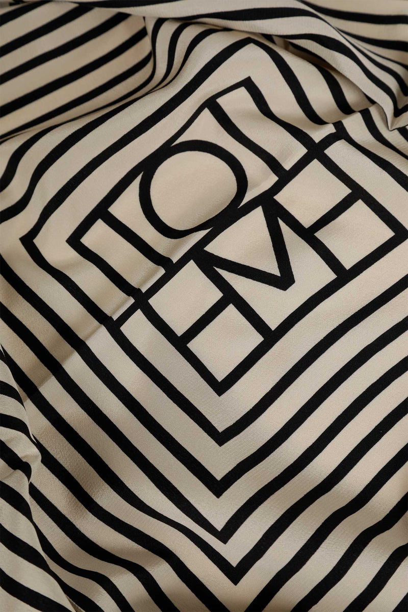 TOTEME Centered Monogram Silk Scarf woman