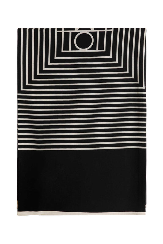 Centered Monogram Silk Scarf