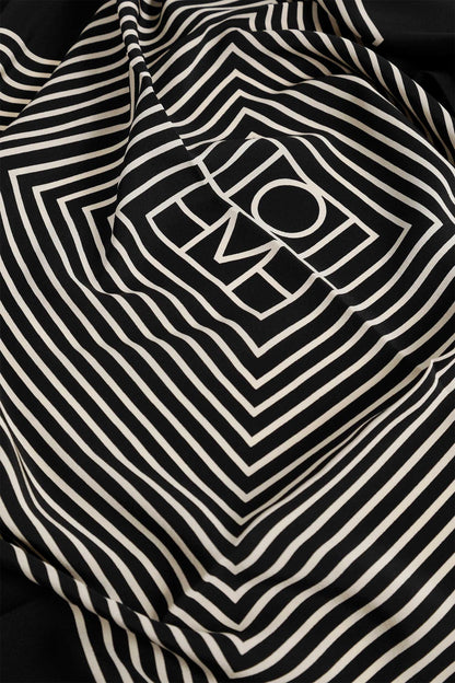 Centered Monogram Silk Scarf