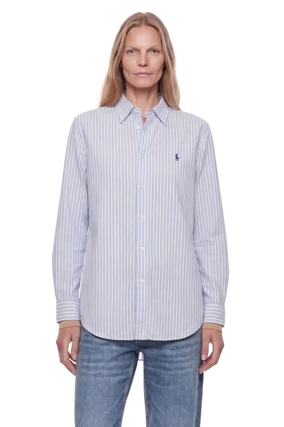 Classic Fit Striped Cotton Linen Shirt